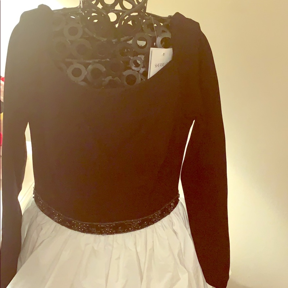 Sherri hill black/ivory dress:))